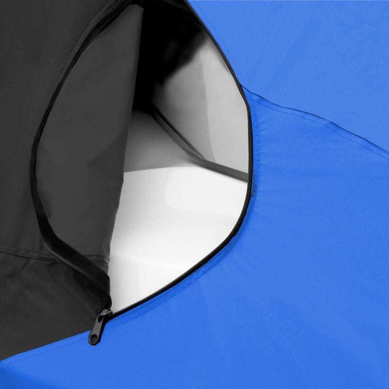JETPRO Trailerable Jet Ski Cover, Waterproof Marine Grade 600D Heavy Duty Polyester PWC Cover Blue/Black Color Fits from 126"-135" 3 Seater - Image 3